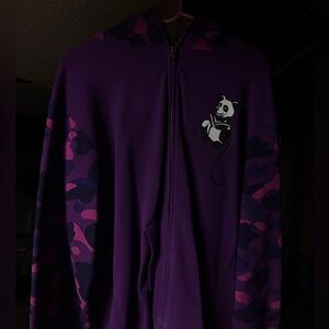Purple Hoodie with Panda Design